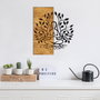 Wallity Lina Escultura de Pared Negro y Nogal